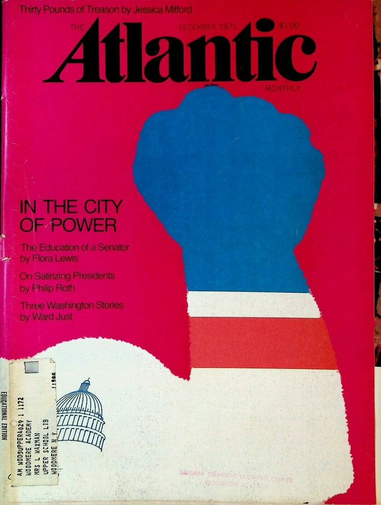 Atlantic Magazine December 1971 Georgia O'Keefe Washington DC Philip Roth