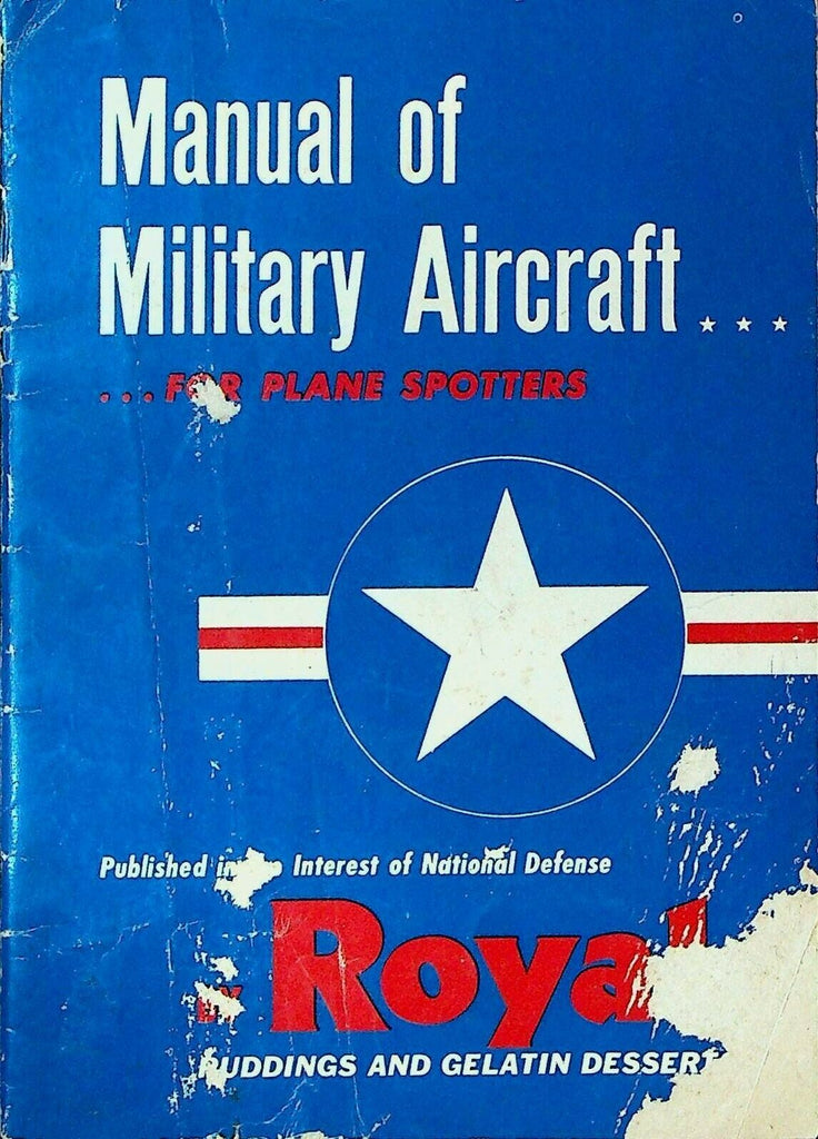 Manual of Military Aircraft Royal Desserts Booklet 1951 Baseball Card Ad Musial