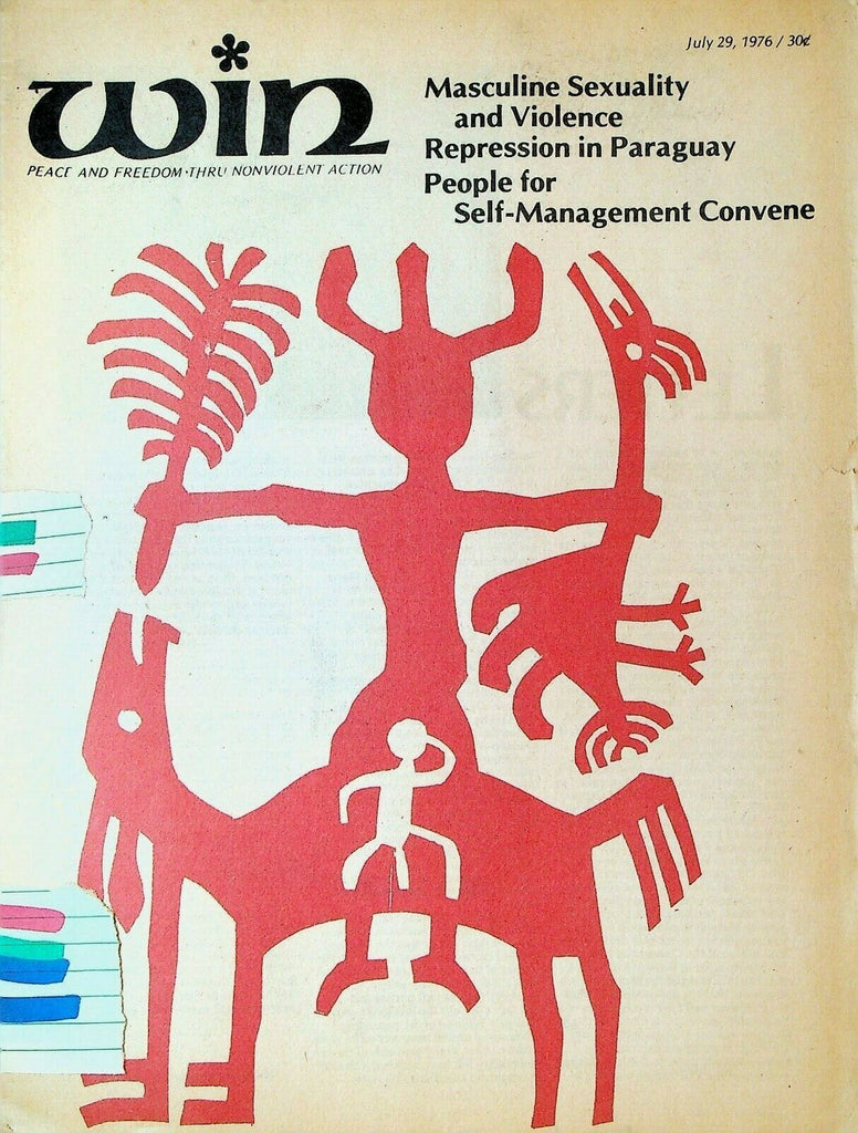 Win Magazine July 29 1976 Paraguay Michael Corr Masculine Sexuality