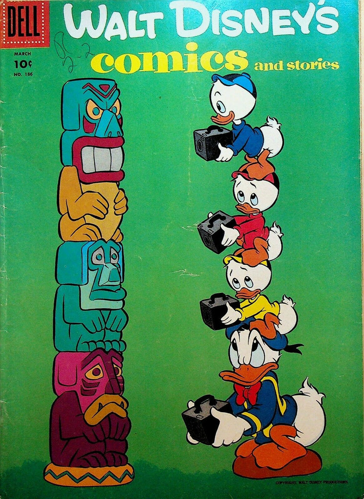 Walt Disney's Comics & Stories 186 Dell Comics 1956 Totem Pole