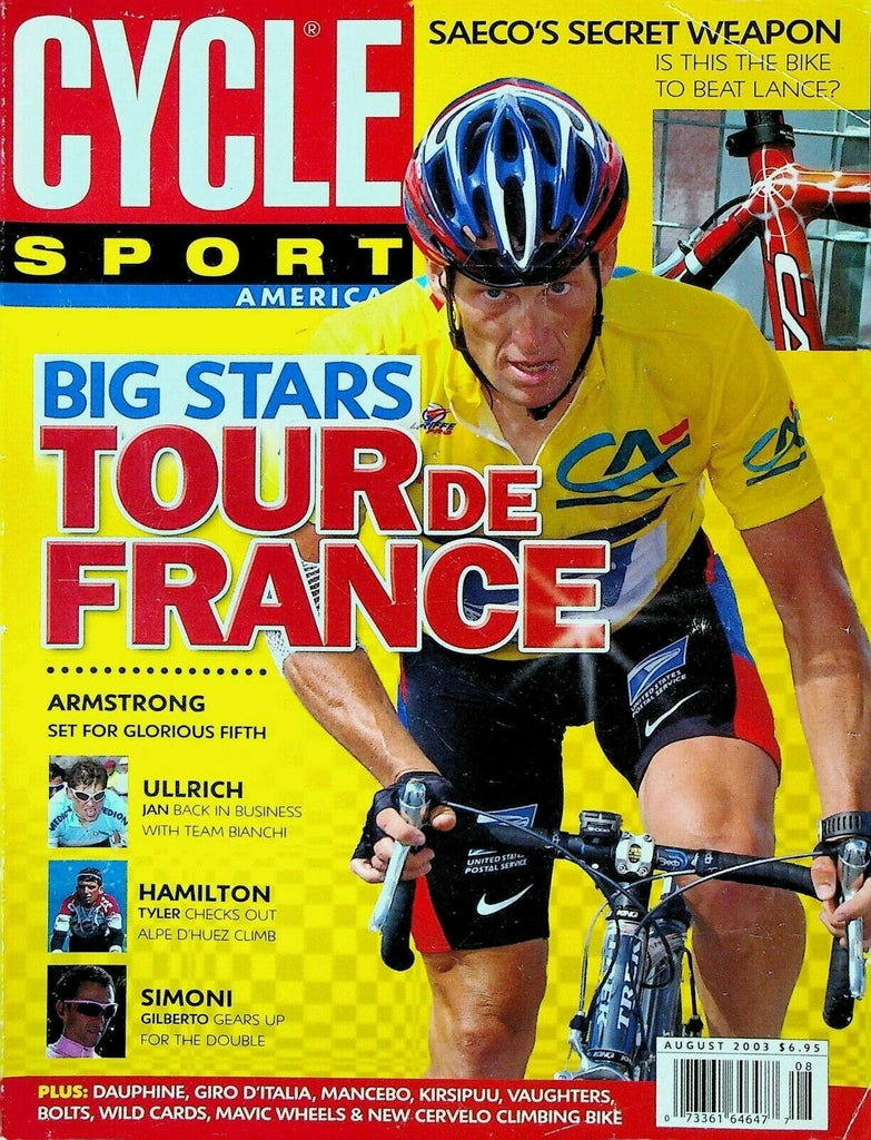 Cycle Sport Magazine August 2003 Lance Armstrong Jan Ullirch Jaan Kirsipuu