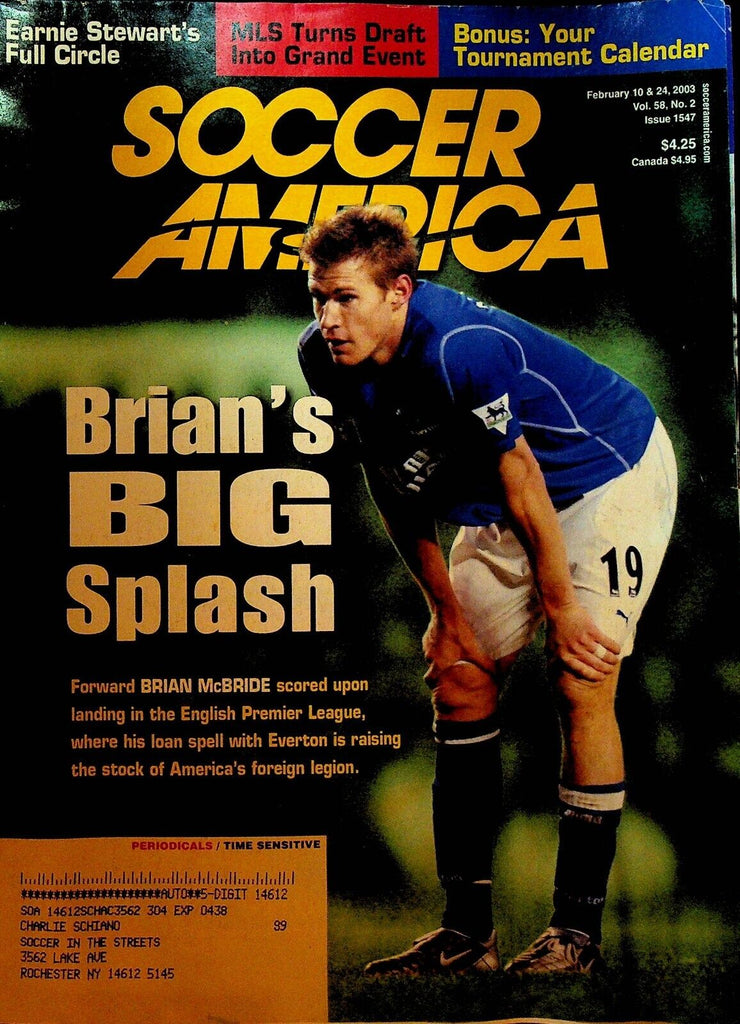 Soccer America Magazine February 10 2003 Brian McBride Earnie Stewart