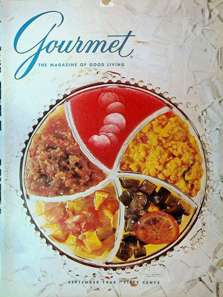 Gourmet Magazine September 1964 Informal Buffets Conserves Relishes Chutneys