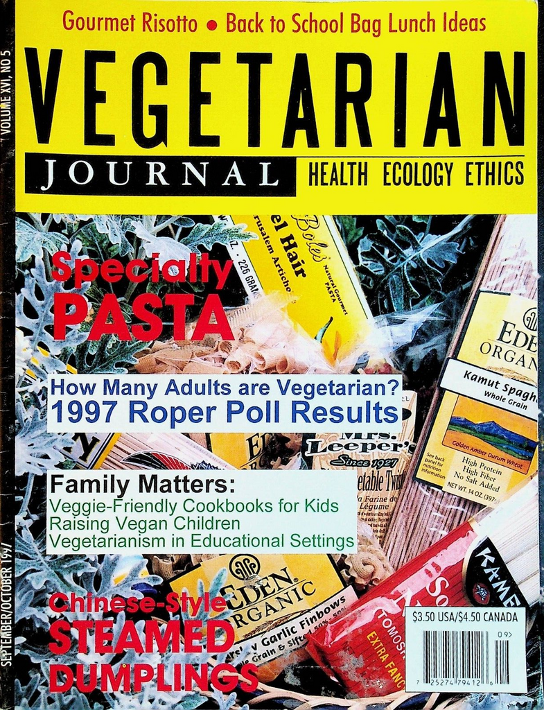 Vegetarian Journal Vol XVI #5 1997 Risotto Chinese Steamed Dumplings