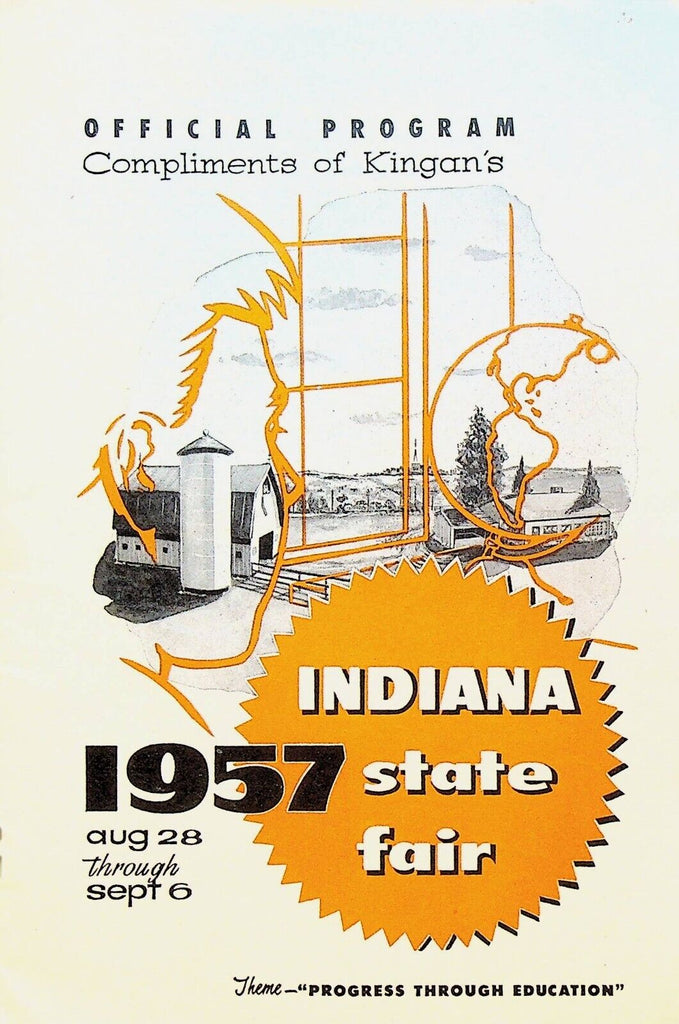 Indiana State Fair Program 1957 Lennon Sisters Rin-Tin-Tin Pat Boone Four Aces
