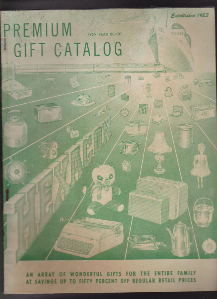Hexagon Premium Gift Catalog 1959 Yearbook Jewelry Watches Toys Housewares