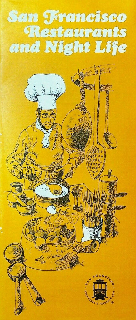 San Francisco Restaurants & Night Life Booklet 1974 California
