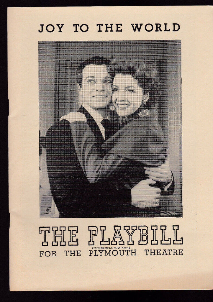Joy to the World Playbill May 3 1948 Alfred Drake Marsha Hunt