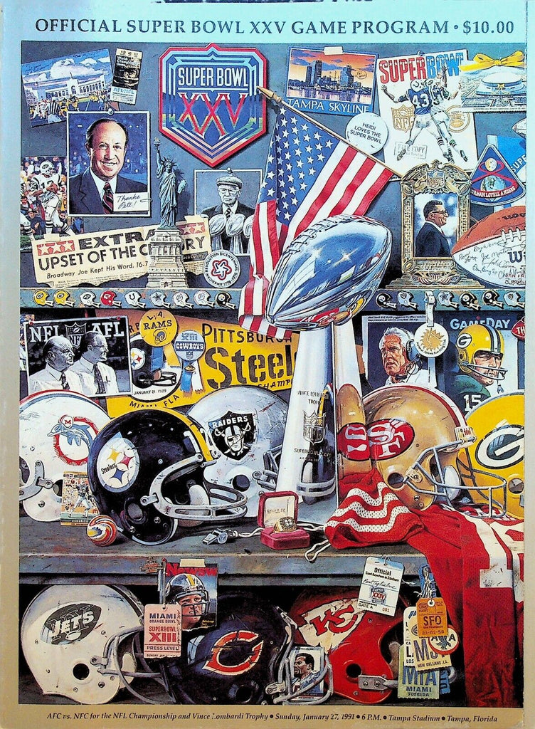 Super Bowl XXV Program Buffalo Bills v New York Giants 1991