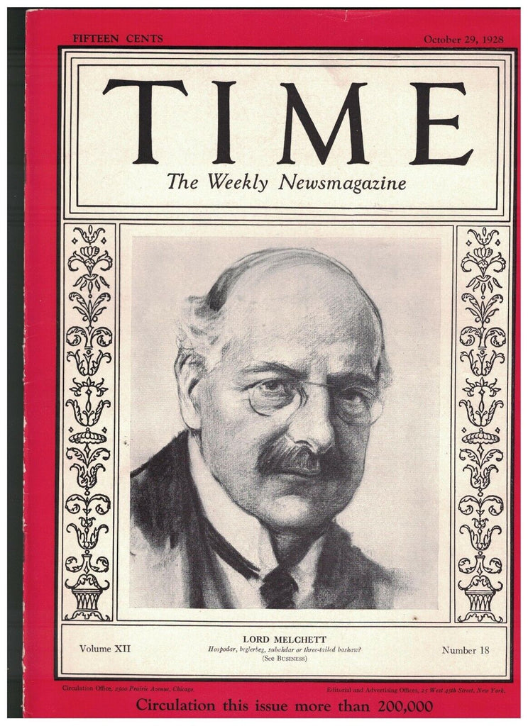 Time October 29 1928 Lord Melchett Charles Smith Atheist Chiang Kai-Shek
