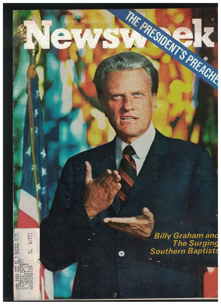 Newsweek July 20 1970 Billy Graham Asbury Park Riots Arms to Israel