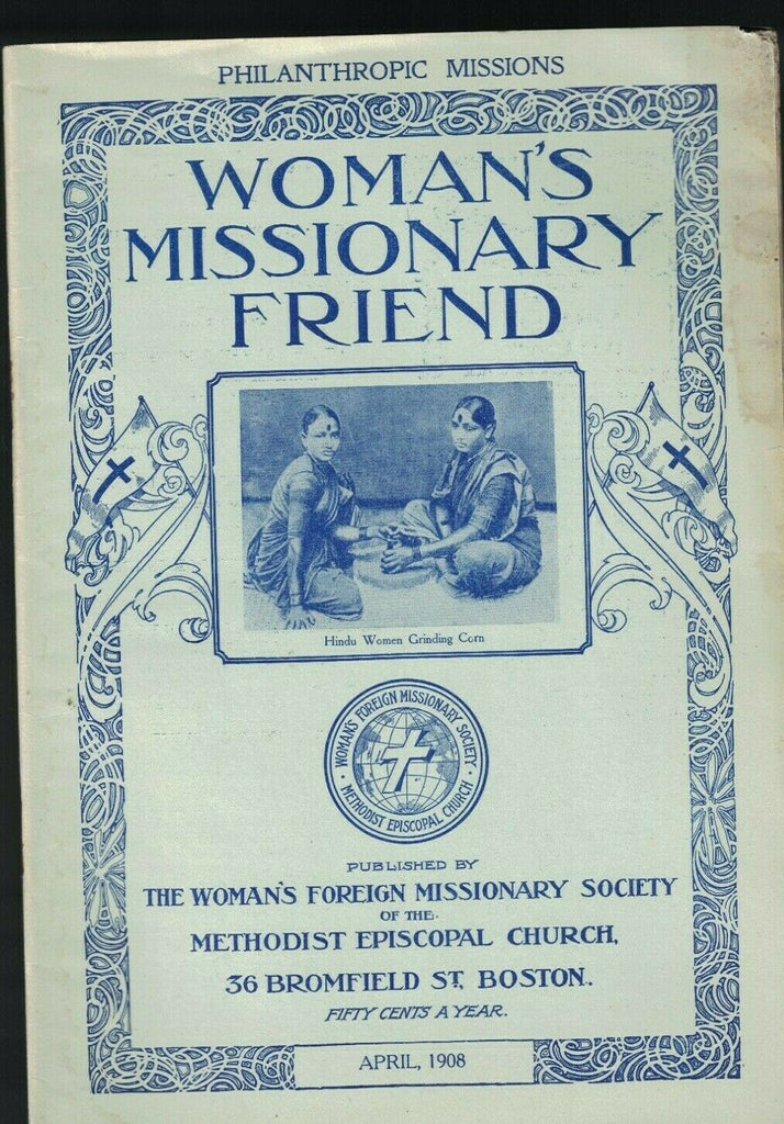 Woman's Missionary Friend April 1908 Hindu Women Grinding Corn Philippines