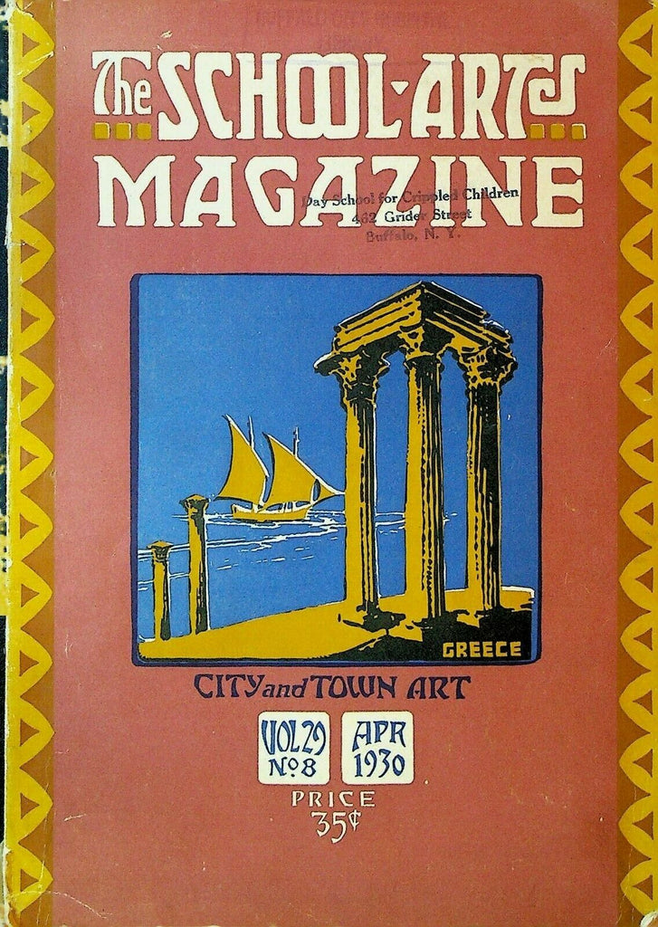 School Arts Magazine April 1930 Greece Stained Glass Windows Weather Vanes