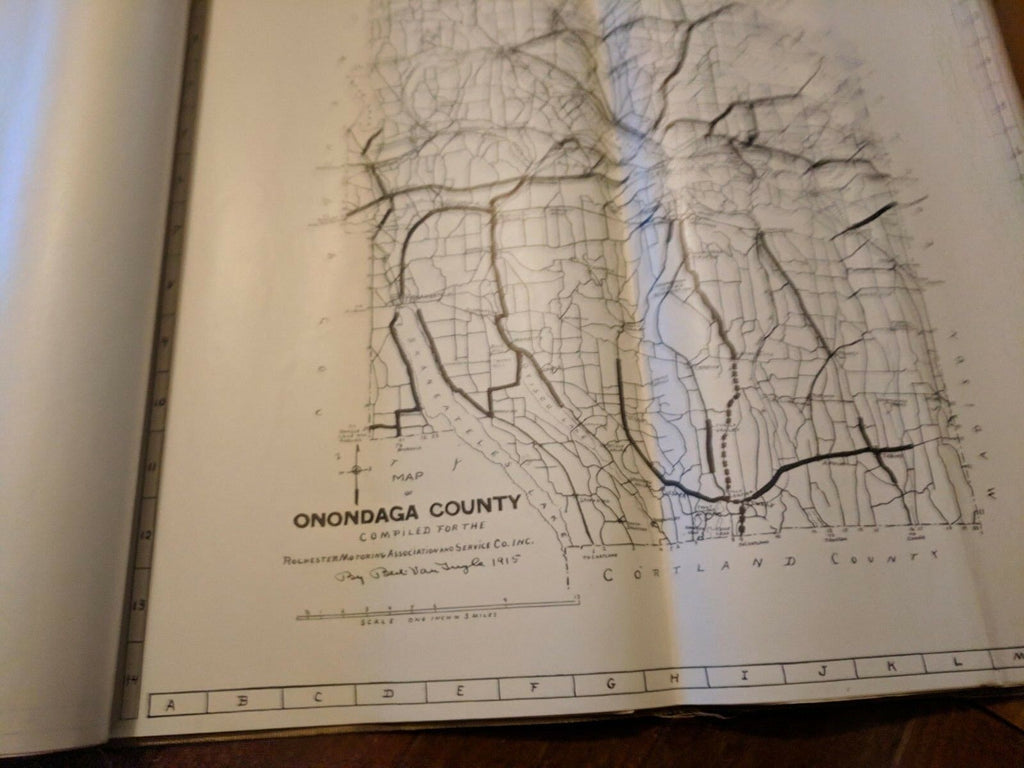 Automobile Road Maps Upstate NY Rochester Motoring Association 1915