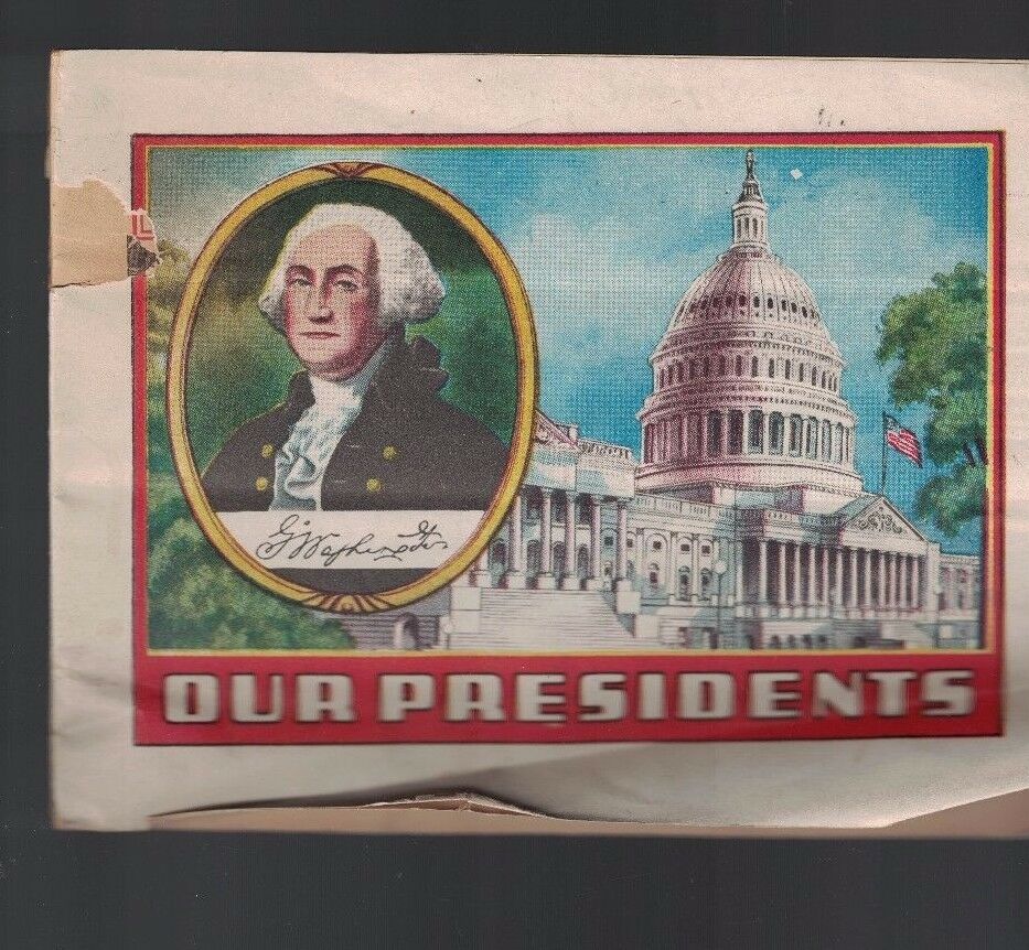Our Presidents 1930s Alka Seltzer booklet George Washington