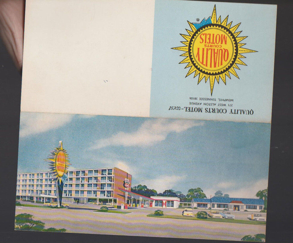 Quality Courts Motels 1960s Message Card Memphis Tennessee