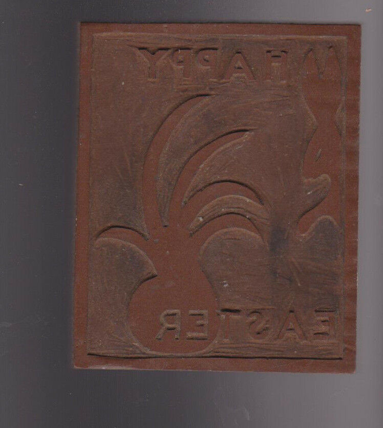 Happy Easter Vintage Printers Block Easter Bunny