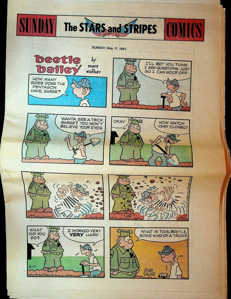 Stars & Stripes Sunday Comics Section May 17 1981 Amazing Spider-Man