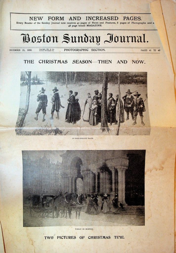 Boston Sunday Journal December 25 1898 WA Burden Harvard Football Black Nuns