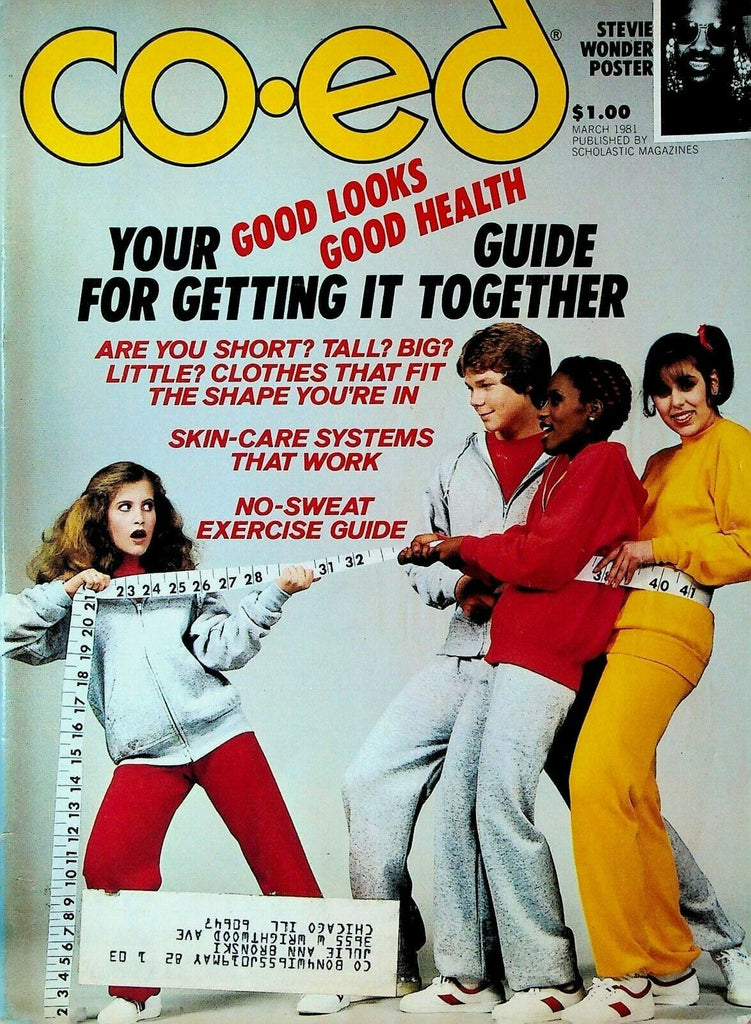 Co-Ed Magazine March 1981 Stevie Wonder Runaway Children SJ Vigmostad