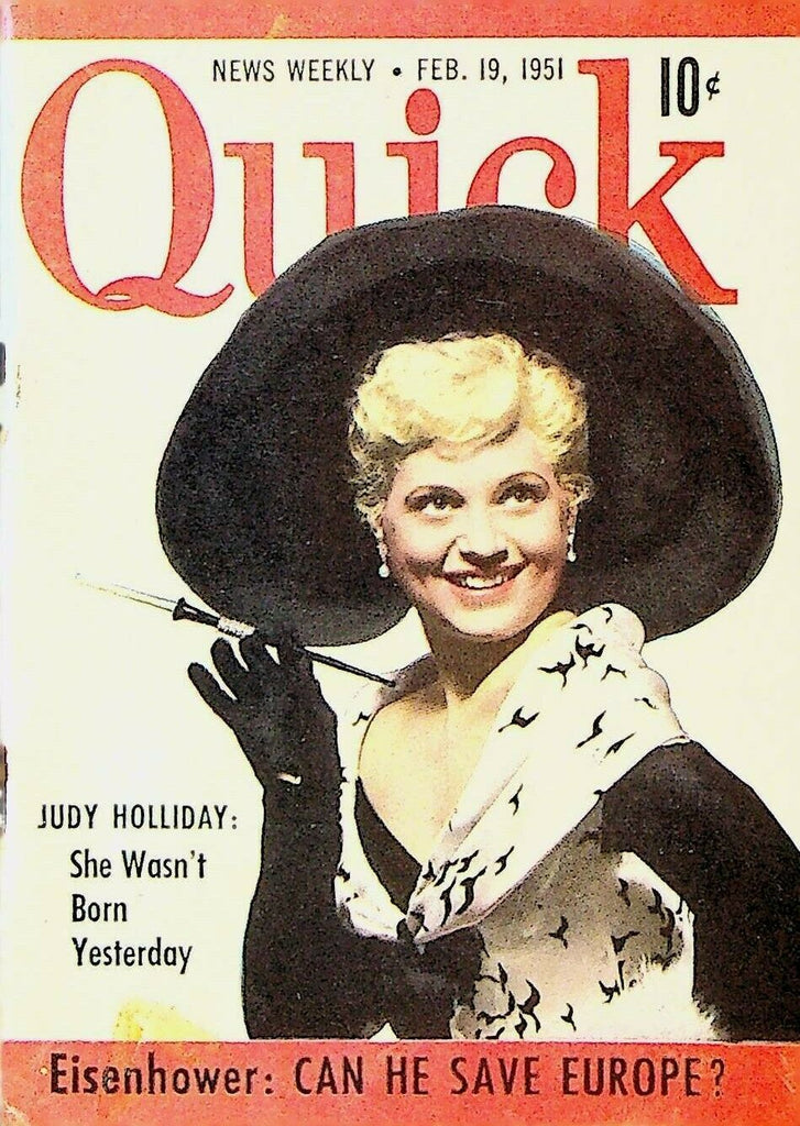 Quick February 19 1951 Judy Holliday Gordie Howe Joe DiMaggio Ted Williams