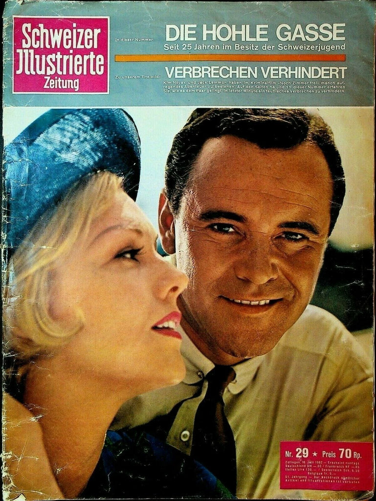 Schweizer Illustrierte July 16 1962 Jack Lemmon Kim Novak Tour de France