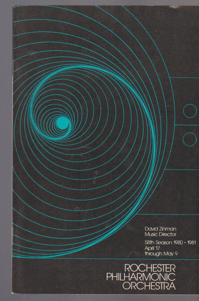 Rochester Philharmonic Orchestra RPO Program April 1981 Mel Torme