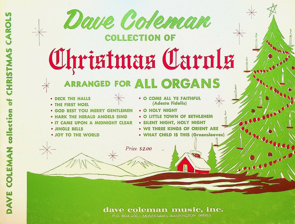 Dave Coleman Collection of Christmas Carols Arranged For All Organs 1964