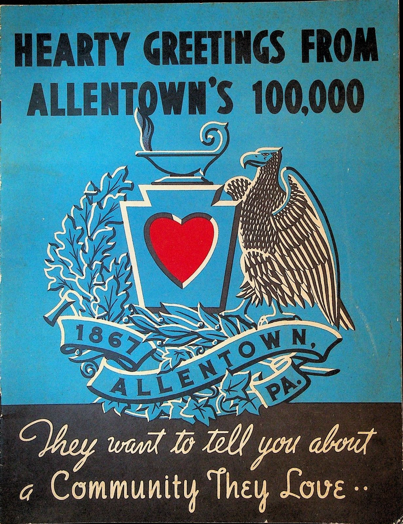 Allentown Pa Hearty Greetings 1939 A Community They Love Booklet