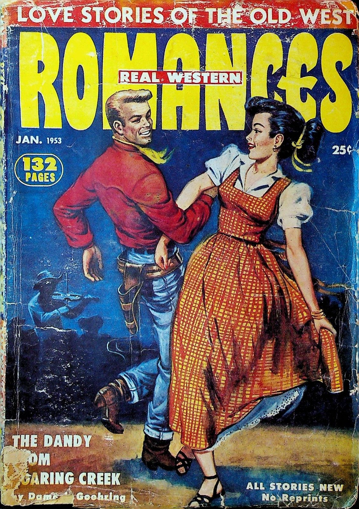Real Western Romances Pulp January 1953 Bill Savern Lee Floren JJ Mathews
