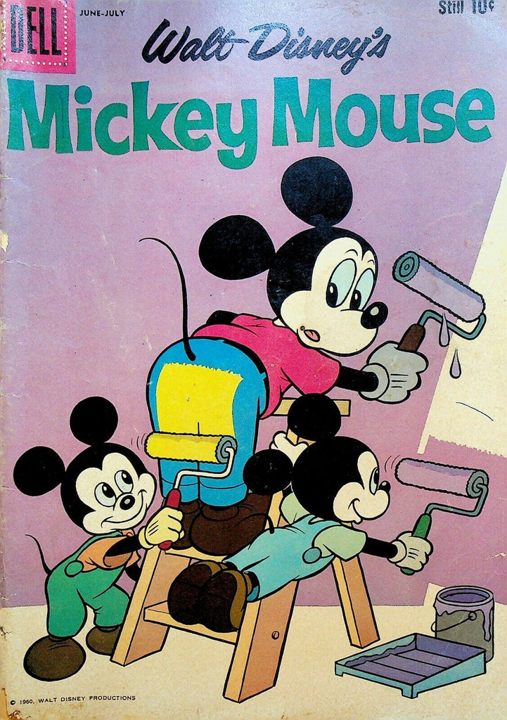 Mickey Mouse 72 Dell Comics 1960 Painting Roller Stepladder Walt Disney