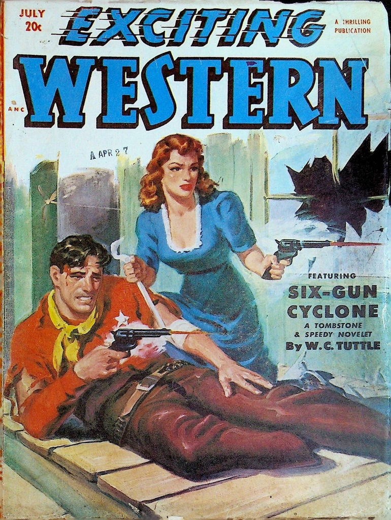 Exciting Western Pulp July 1951 WC Tuttle Noel Loomis Francis Fugate