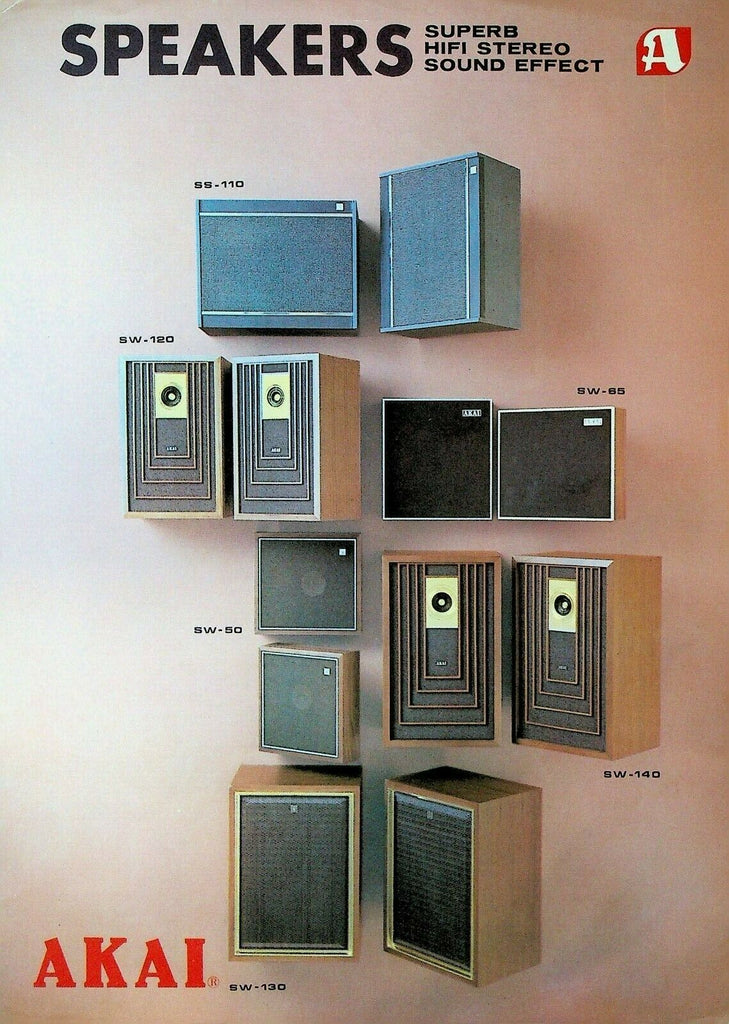 Akai Speakers Superb HiFi Stereo Sound Effect Ad Sheet 1970s
