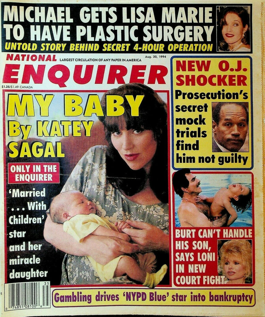 National Enquirer August 30 1994 Katey Sagal OJ Simpson Michael Jackson