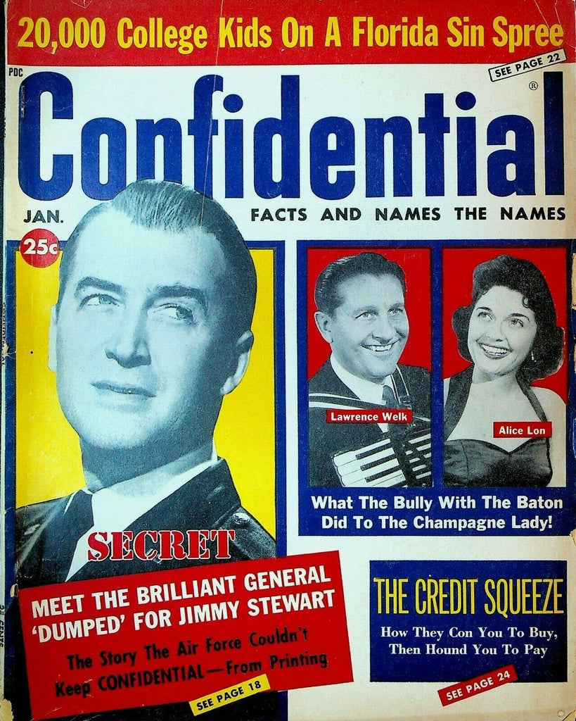 Confidential Magazine January 1960 Florida Spring Break Lawrence Welk