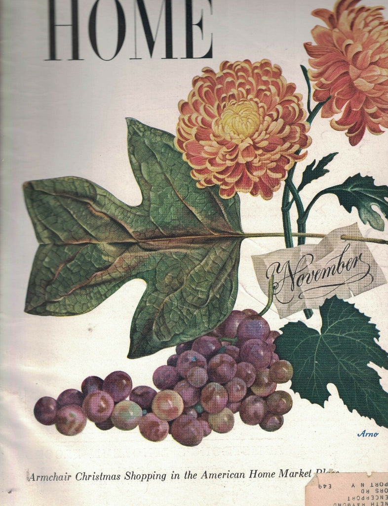 The American Home Magazine November 1949 Still Life by Arno