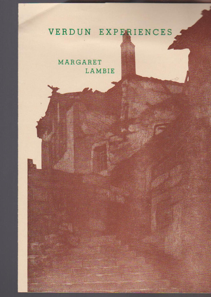 Verdun Experiences by Margaret Lambie DUST JACKET ONLY Courant Press