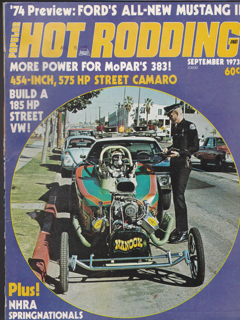 Popular Hot Rodding Magazine Ford Mustang II NHRA Springnationals September 1973