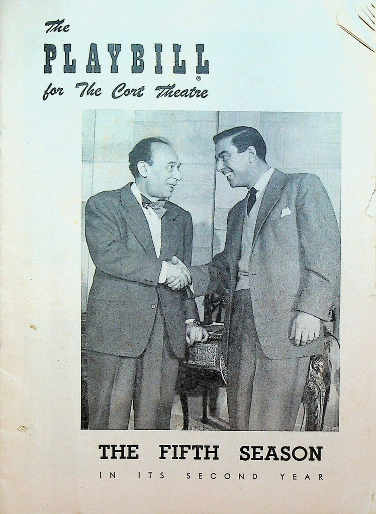 The Fifth Season Playbill March 22 1954 Richard Whorf Menasha Skulnik