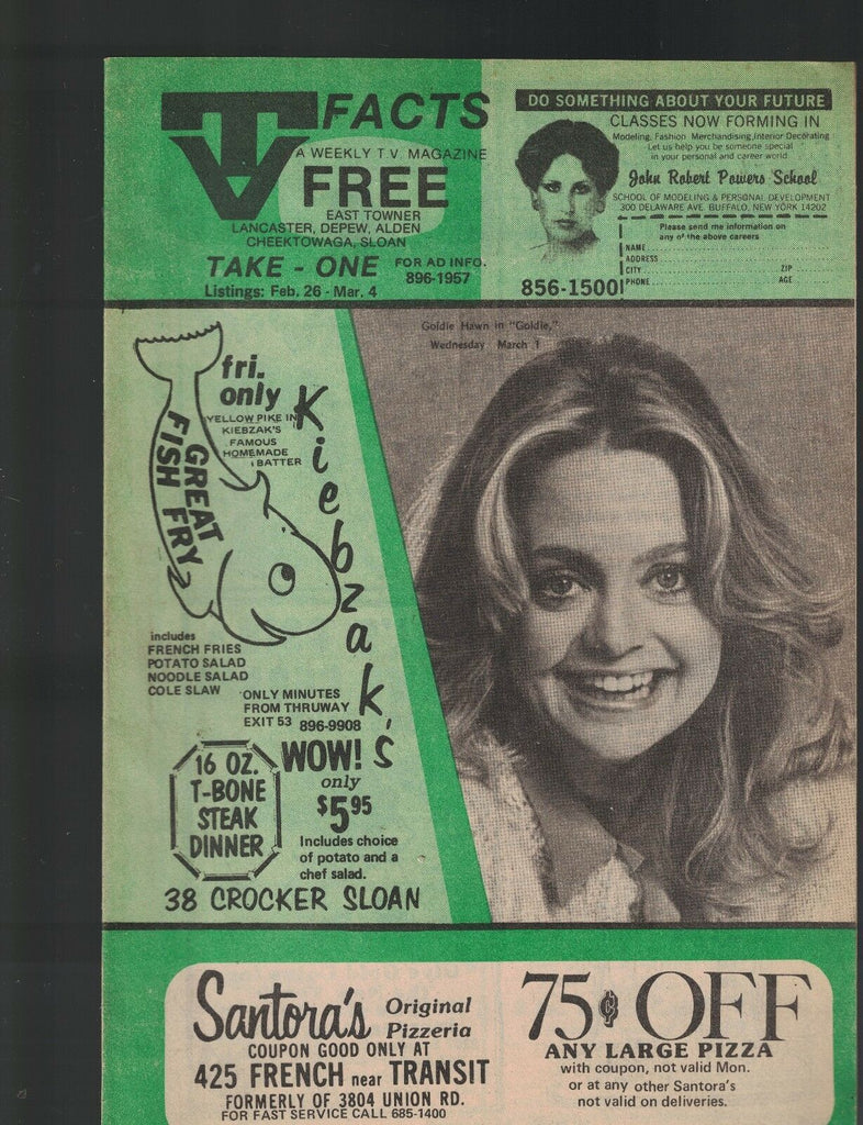 TV Facts Magazine February 26 1977 Goldie Hawn