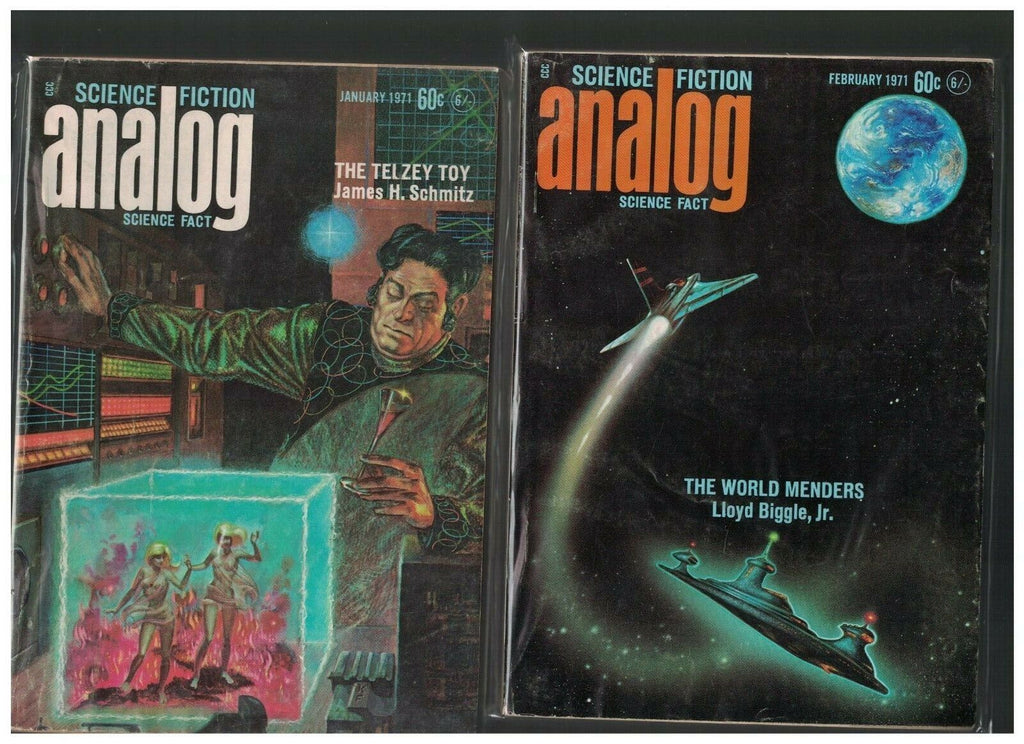 Analog Magazine Complete Year 1971 All 12 Issues Science Fiction