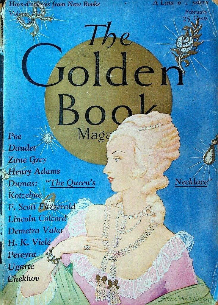 The Golden Book Magazine February 1928 F Scott Fitzgerald Zane Grey