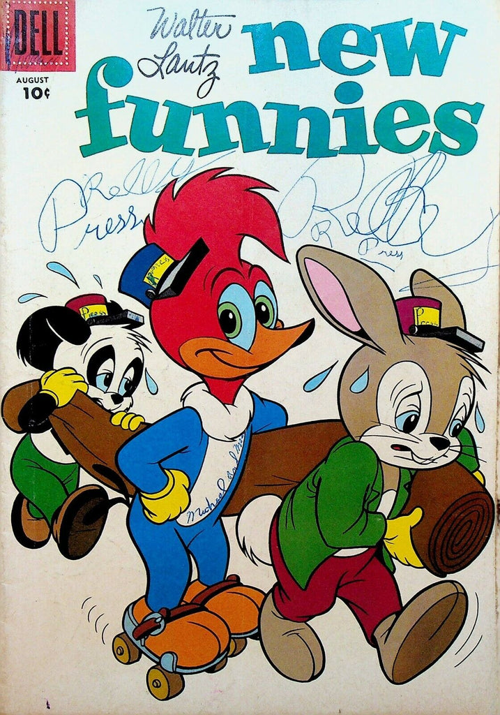 New Funnies 258 Dell Comics 1958 Roller Skates Carpet Delivery Woody Woodpecker