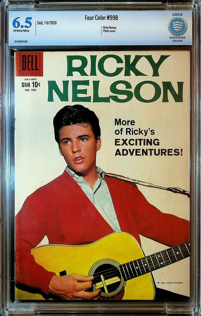 Ricky Nelson Dell Four Color #998 Comic Book Photo Cover CBCS 6.5