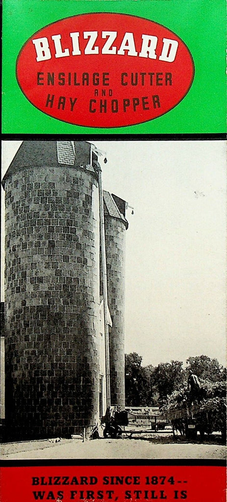 Blizzard Ensilage Cutter & Hay Chopper 1920s Brochure Canton Ohio Farming