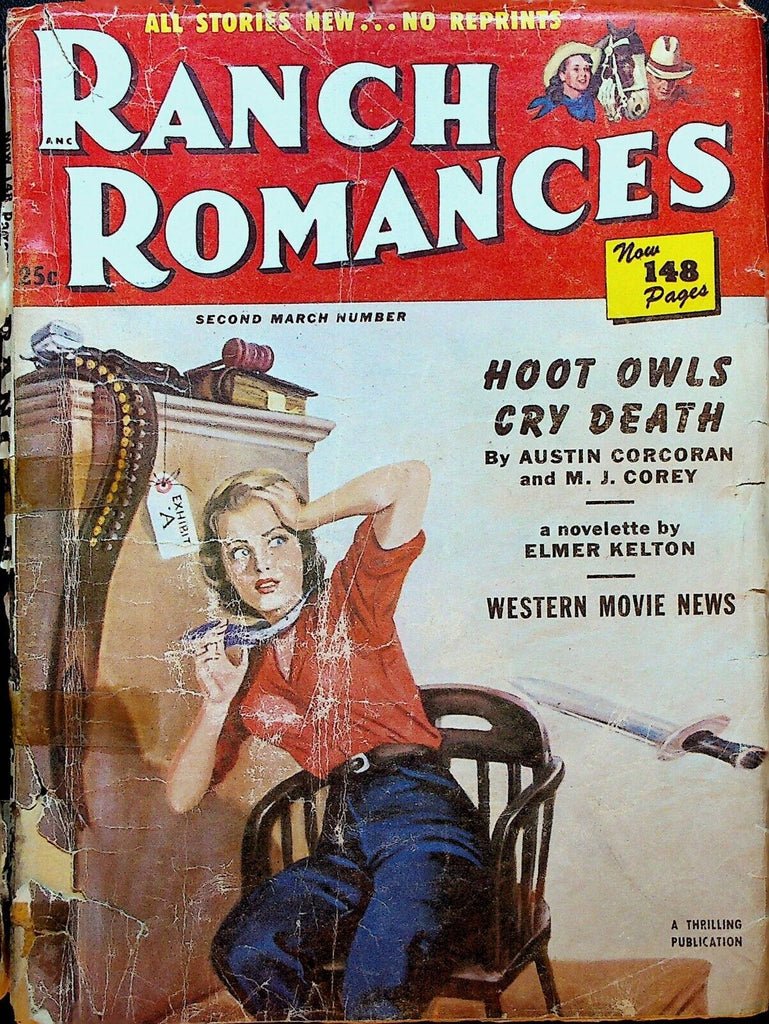Ranch Romances Pulp 2nd March 1952 Jimmy Stewart Maureen O'Hara Peter Lawford