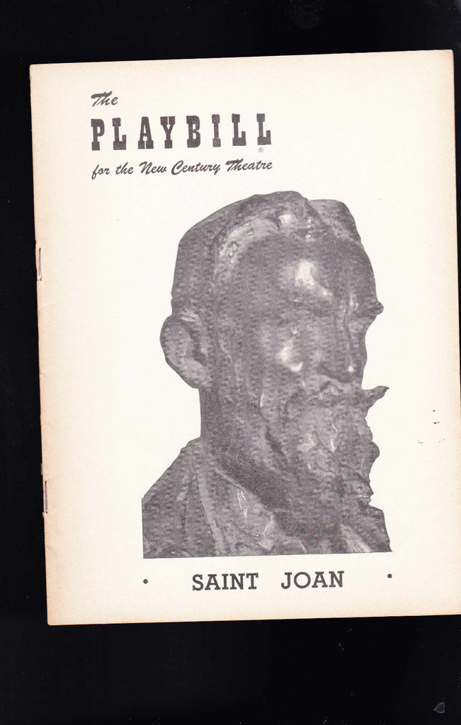 Saint Joan Playbill January 14 1952 Uta Hagen John Buckmaster Frederic Worlock