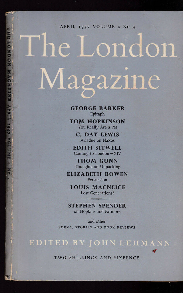 London Magazine George Barker Edith Sitwell C Day Lewis April 1957