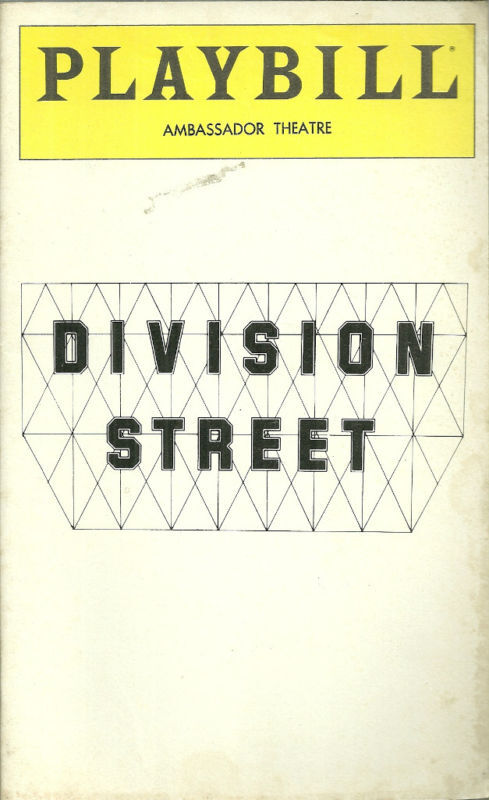 Division Street Playbill September 1980 JOHN LITHGOW Keene Curtis