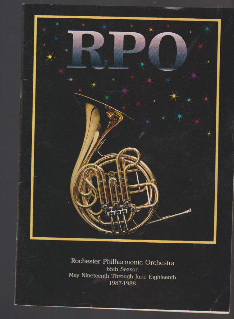 Rochester Philharmonic Orchestra Program 1988 RPO Pops
